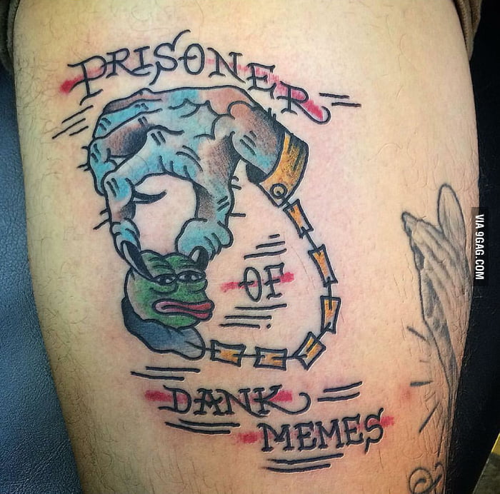 Rare pepe tattoo 9GAG