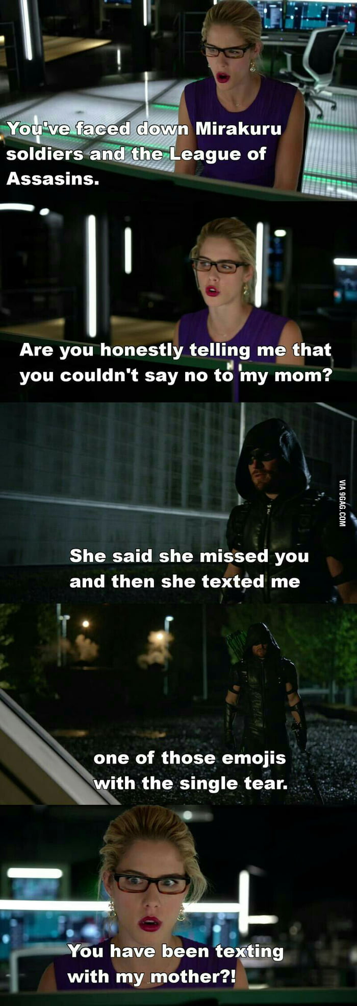 Leave Green Arrow Out Of Equation For A Second Who Could Say No To Felicity S Mom Still Shipping Olicity Btw 9gag
