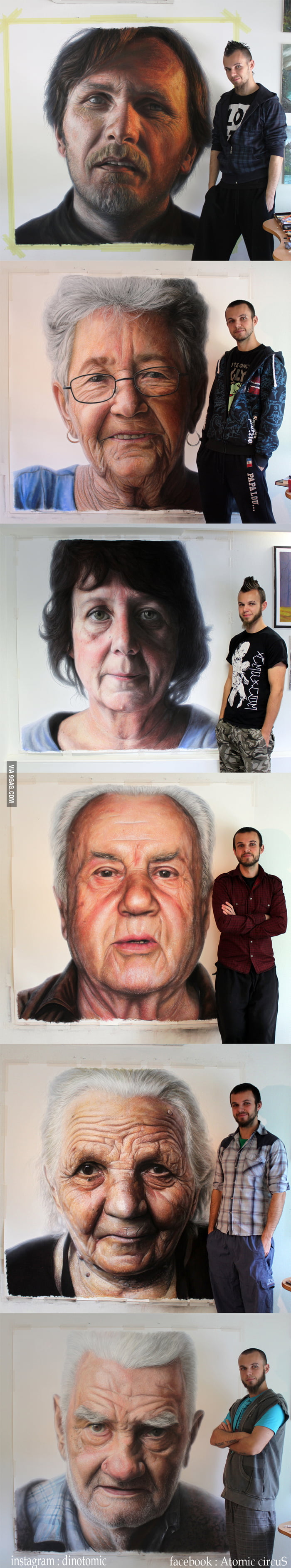 Mixed Media Family Portraits By Dino Tomic 9GAG