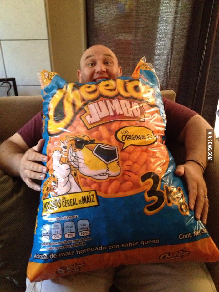 The biggest bag of Cheetos I've ever seen. 9GAG