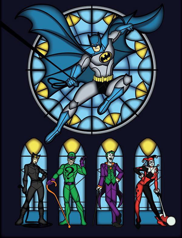 Batman stained glass by Mukesh Chander. - 9GAG