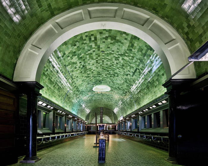 Belle Island Aquarium in Detroit, Michigan. Designed by famed Detroit