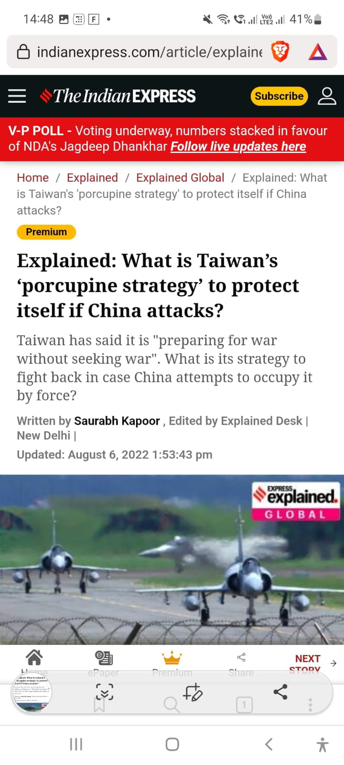 Taiwan to adopt ‘porcupine strategy’ (aka asymmetrical warfare ...