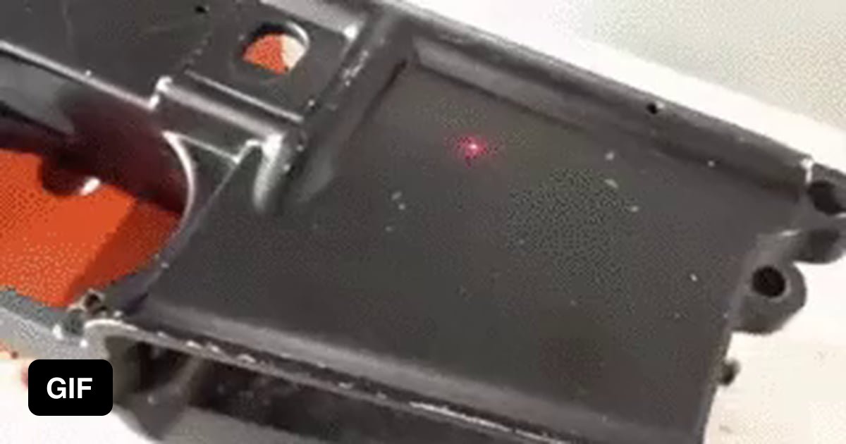 Laser etching a lower receiver. 9GAG