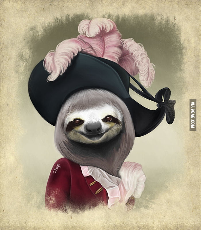 Aristocratic Lady Sloth Digital Art 9gag