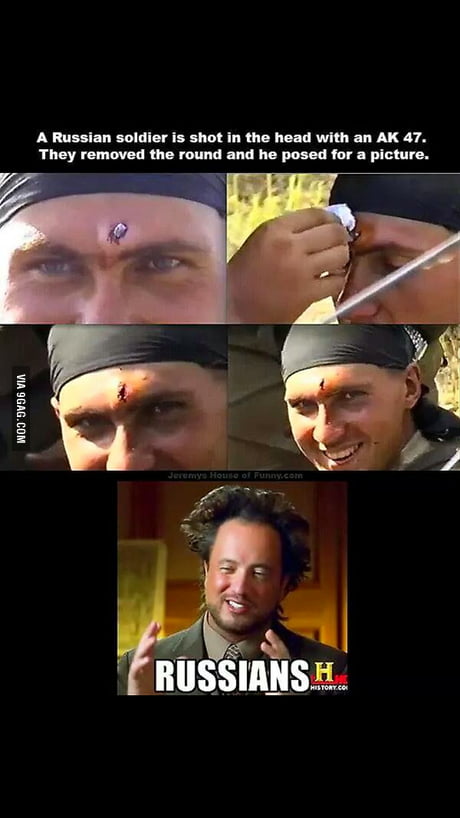 A Bullet To The Head Cant Kill A Russian 9gag