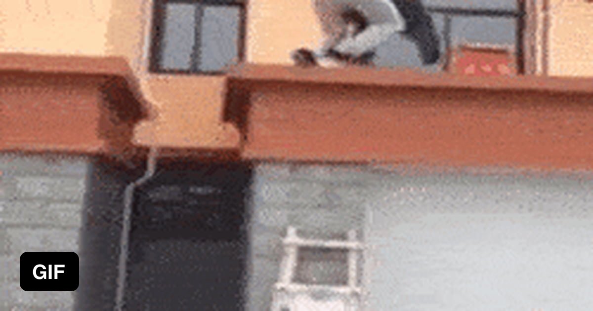 Hilarious ladder prank. - 9GAG