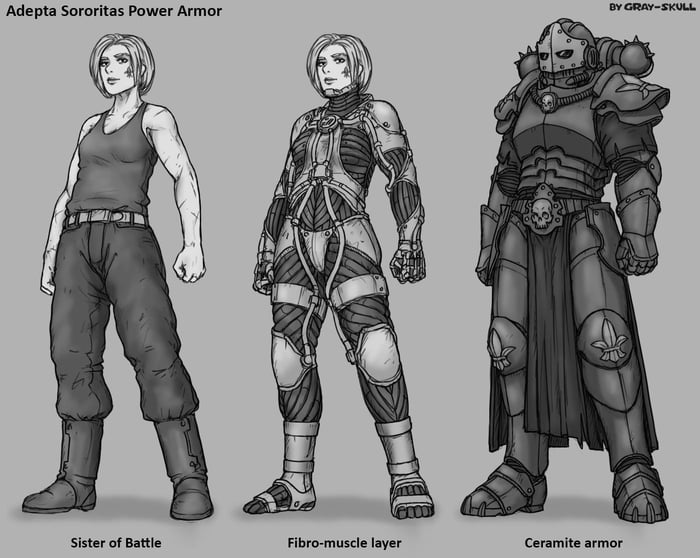 Sisters of Battle Power Armor (updated art) (by Gray-Skull) - 9GAG