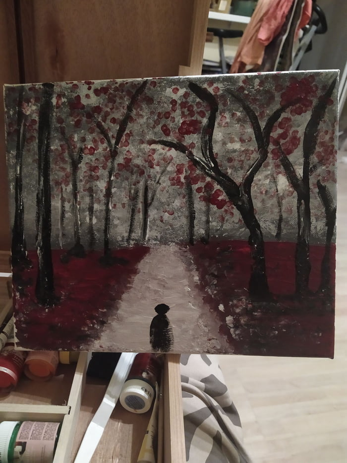 My first attempt at painting. You can be harsh. I don't mind. - 9GAG