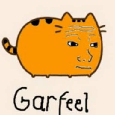 Googled “garfeel”, wasn’t disappointed - 9GAG