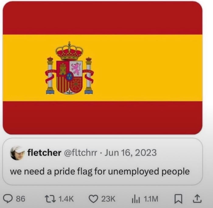 Pride flag for Unemployed People. 9GAG